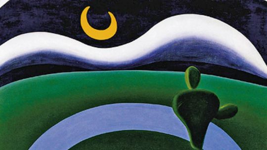 ‘A lua’. Fue pintado por la brasileña Tarsila do Amaral en 1928.