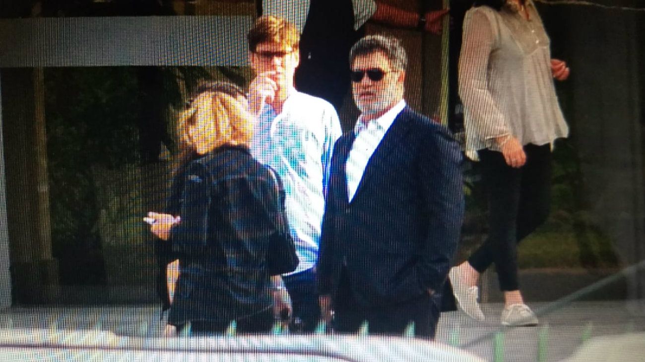 Gianfranco Macri en el funeral de su padre, Franco Macri, en el Cementerio Jardín de Paz de Pilar.