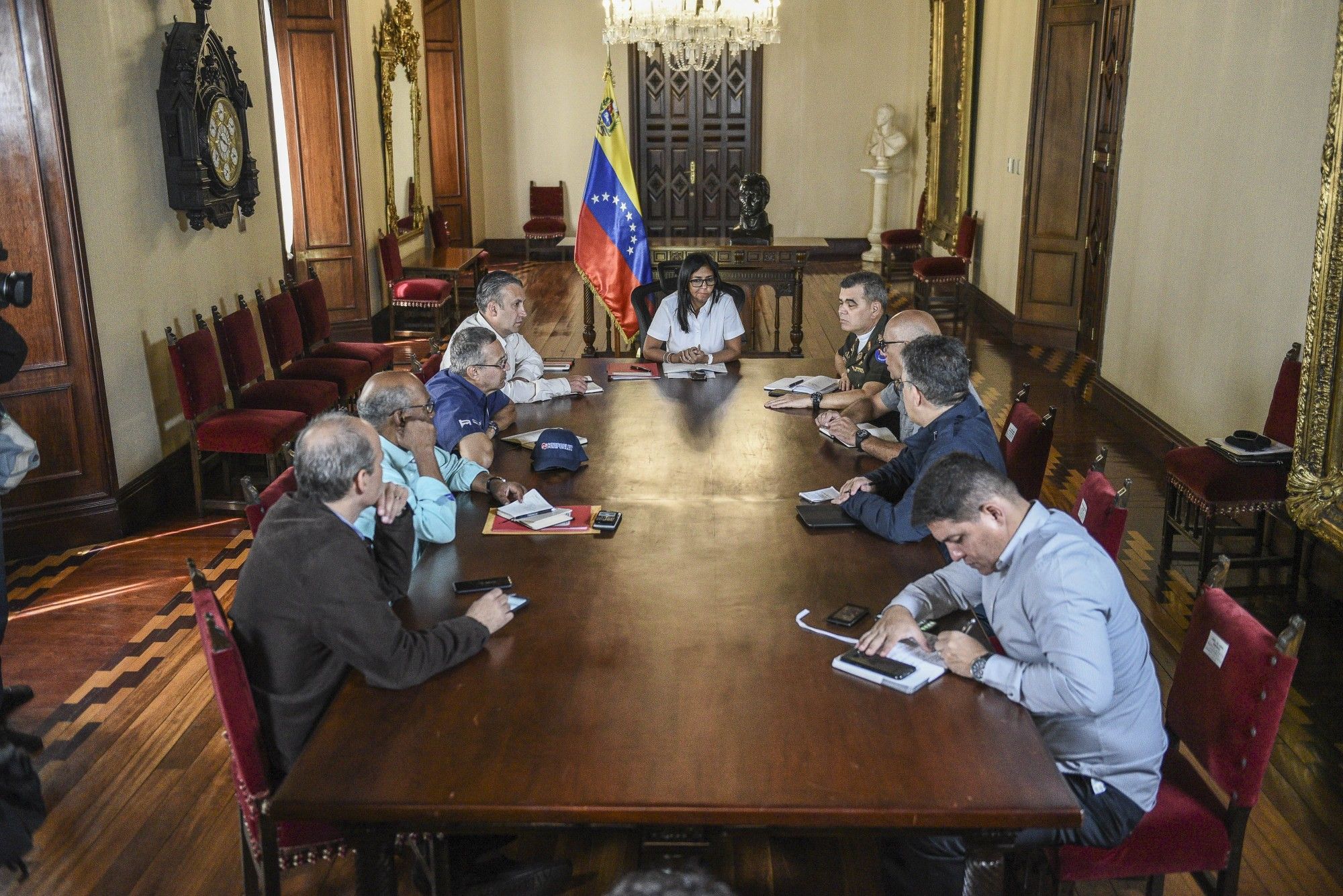 Venezuela's New Vice President Delcy Rodriguez Holds Meeting 