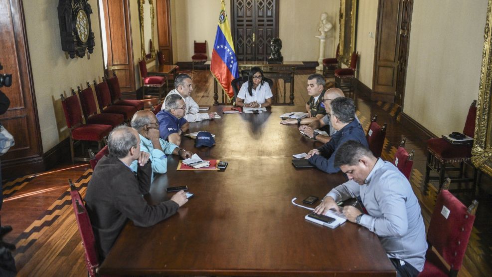 Venezuela's New Vice President Delcy Rodriguez Holds Meeting 