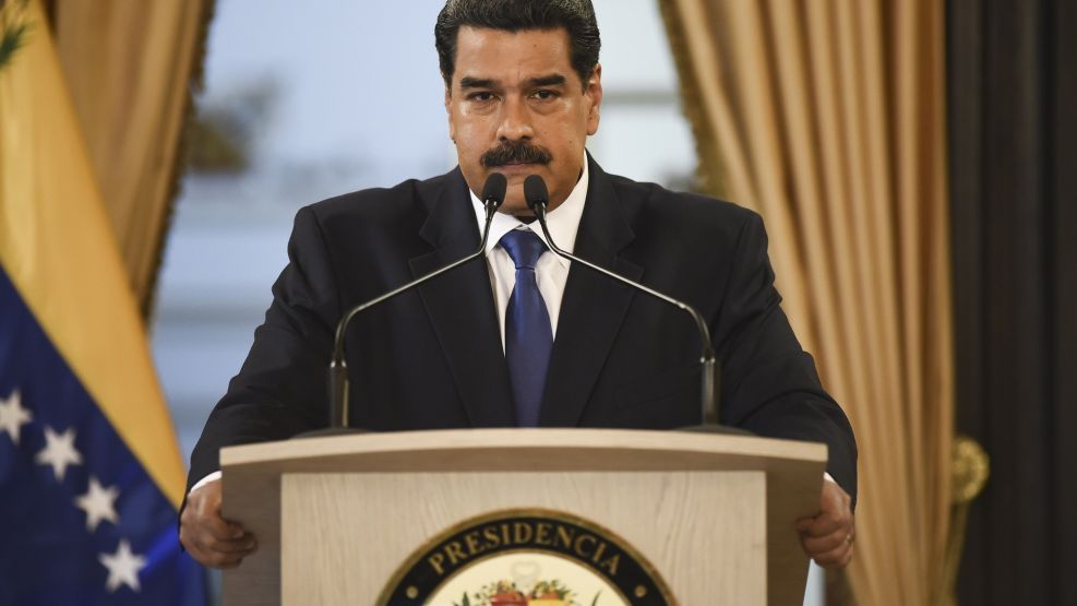 President Nicolas Maduro Holds Press Conference As Bridge Blockade Stifles Humanitarian Aid