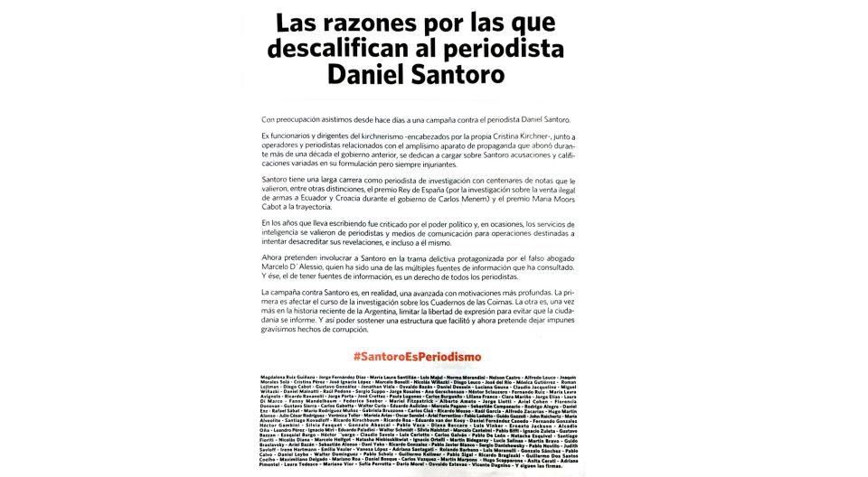solicitada santoro clarin