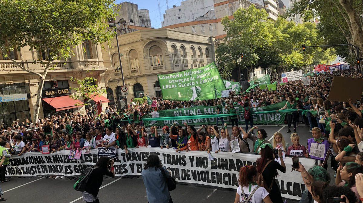 Marcha del paro internacional de mujeres