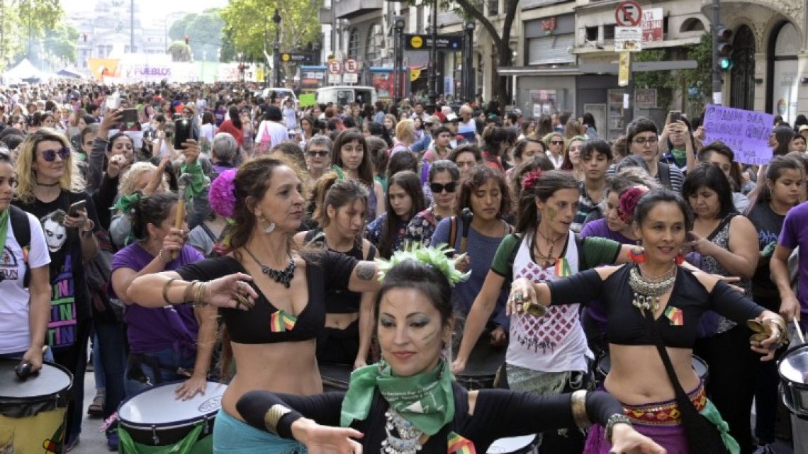 International Women's Day in Buenos Aires, Argentina. 