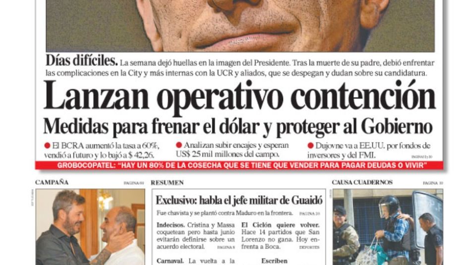 Tapa diario Perfil 09 de marzo.