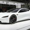 Modelo de exposición del Tesla Roadster 2020 exhibido en Suiza a fines de 2018
