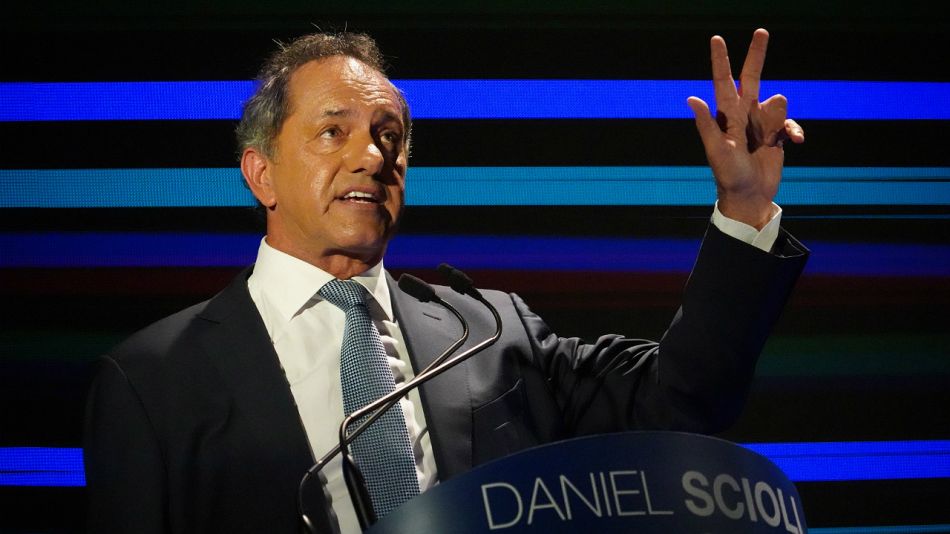 Daniel Scioli, en el lanzamiento de su precandidatura.
