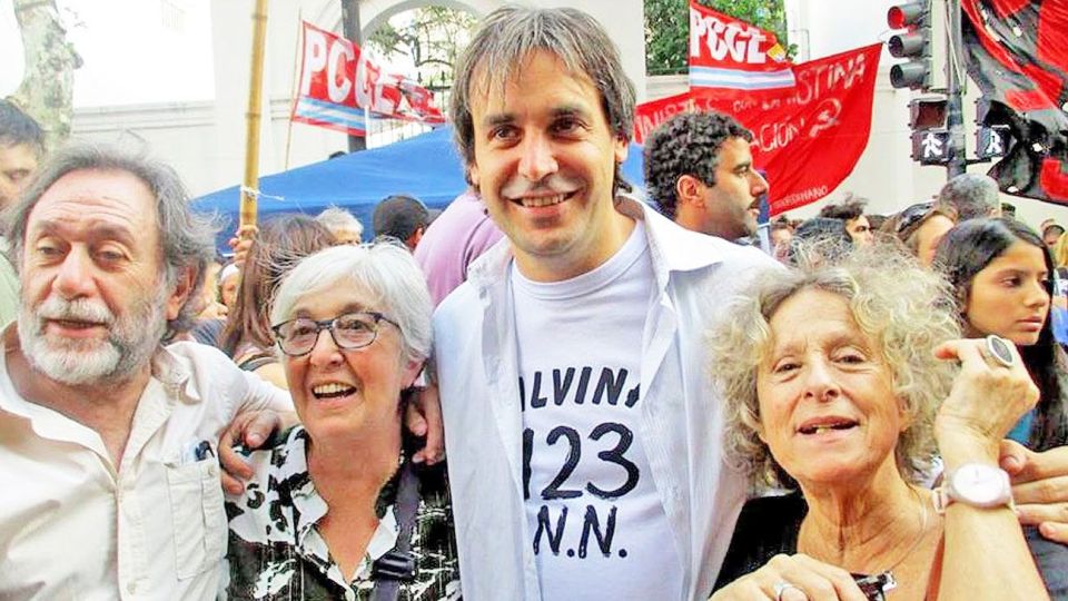 Marcha. El juez, en un acto del 24 de marzo, en los que integra la columna de Justicia Legítima.