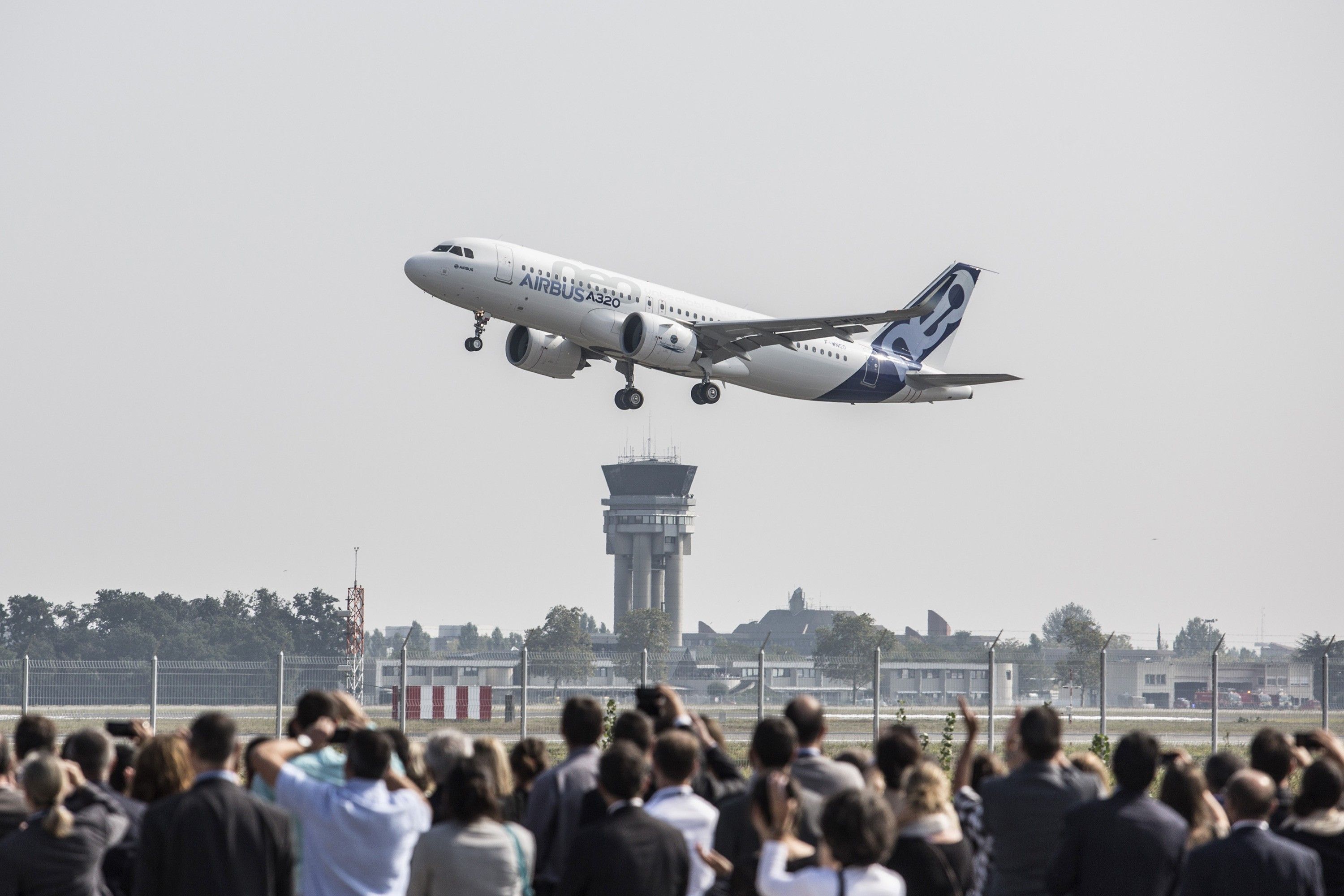 Airbus Group NV's Airbus A320 Neo Aircraft Makes Debut Flight