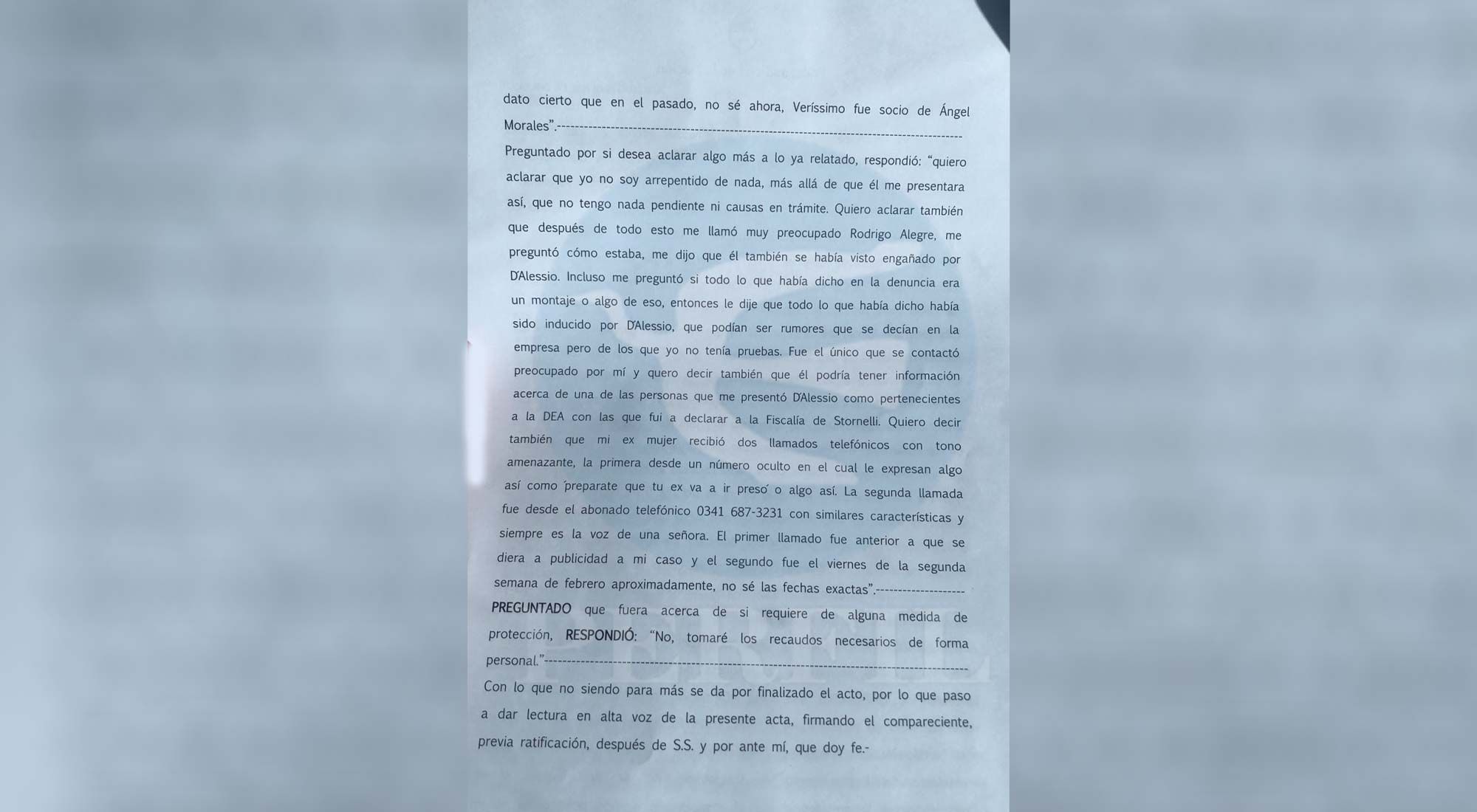 PERFIL accedió a la declaración completa que brindó ayer Gonzalo Brusa Dovat, ex gerente de PDVSA, en el juzgado de Dolores ante el juez federal Alejo Ramos Padilla.