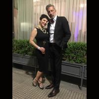 Carolina Papaleo junto a su novio, el empresario Miguel Cuberos