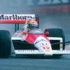 Ayrton en su salsa: con el McLaren bajo la lluvia. Ganó 14 de las 21 carreras con piso húmedo que disputó en F1 (sin contar abandonos mecánicos).