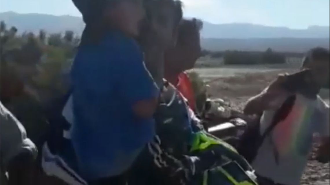 Authorities in the western province and some 1,000 volunteers went searching for the boy – with a former Dakar Rally motorcyclist finding him 21 kilometres (13 miles) from where he was last seen.