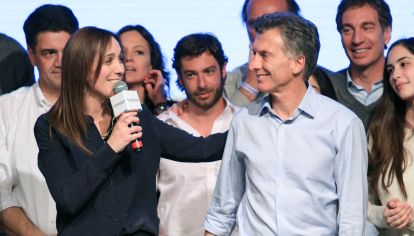 La gobernadora bonaerense María Eugenia Vidal y el presidente Mauricio Macri.