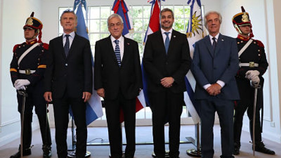 Macri, Piñera, Abdo y Vázquez