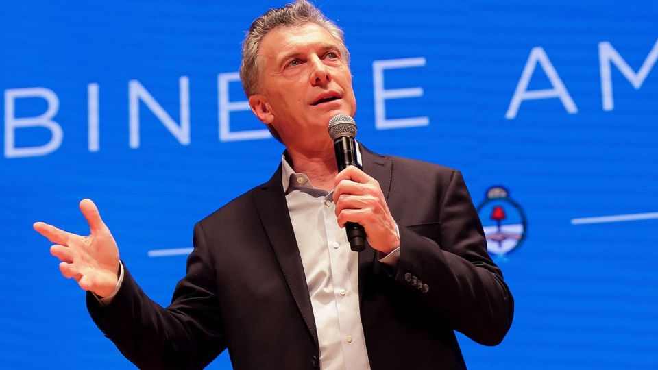 Mauricio Macri en el Centro Cultural Kirchner.