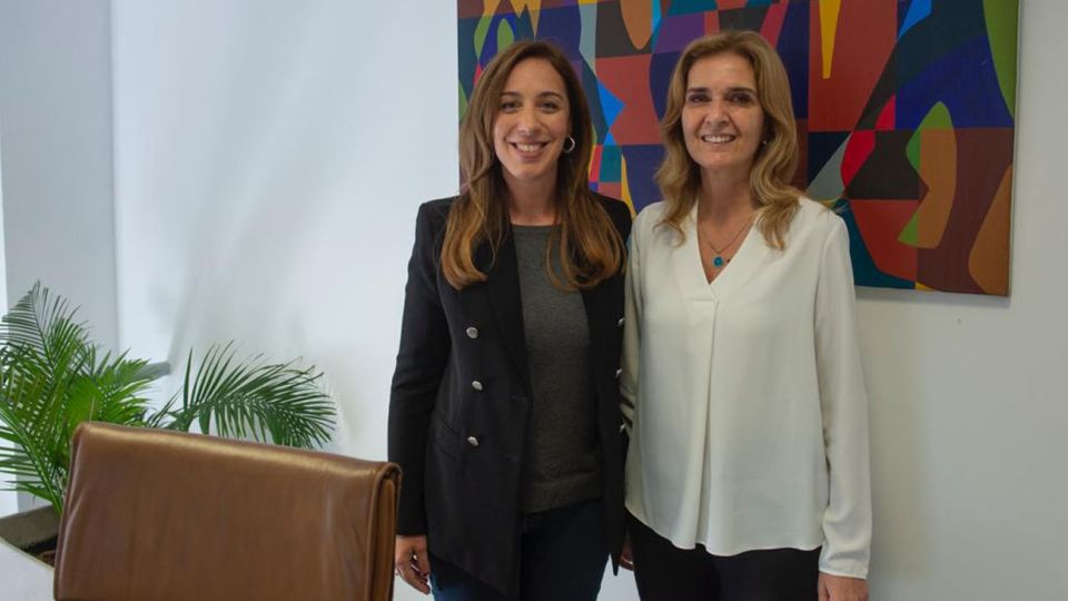 María Eugenia Vidal con Silvia Elías de Pérez