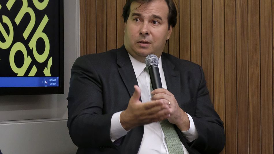 Finance Minister Henrique Meirelles & Lower House Speaker Rodrigo Maia Attend Office Opening Event