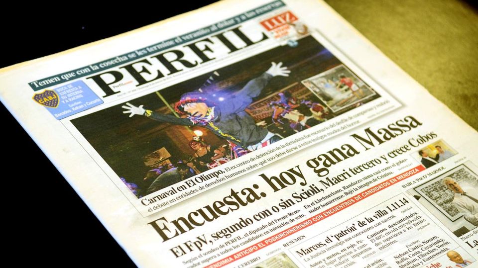 Una de las tapas del diario PERFIL sobre Massa hace unos años.