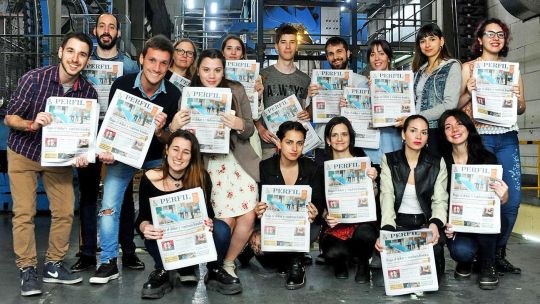 Experiencia. Los alumnos que cursaron en 2018 visitaron la imprenta de PERFIL y tuvieron clases en la editorial con referentes de todos los medios de la empresa.