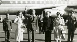 Los reyes Juan Carlos y Sofía recibidos por Videla en 1978