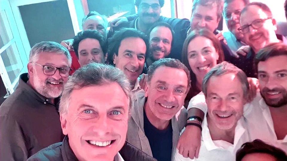 compañia. Macri llegó el viernes por la noche a Chapadmalal para cenar con el gabinete de Vidal.