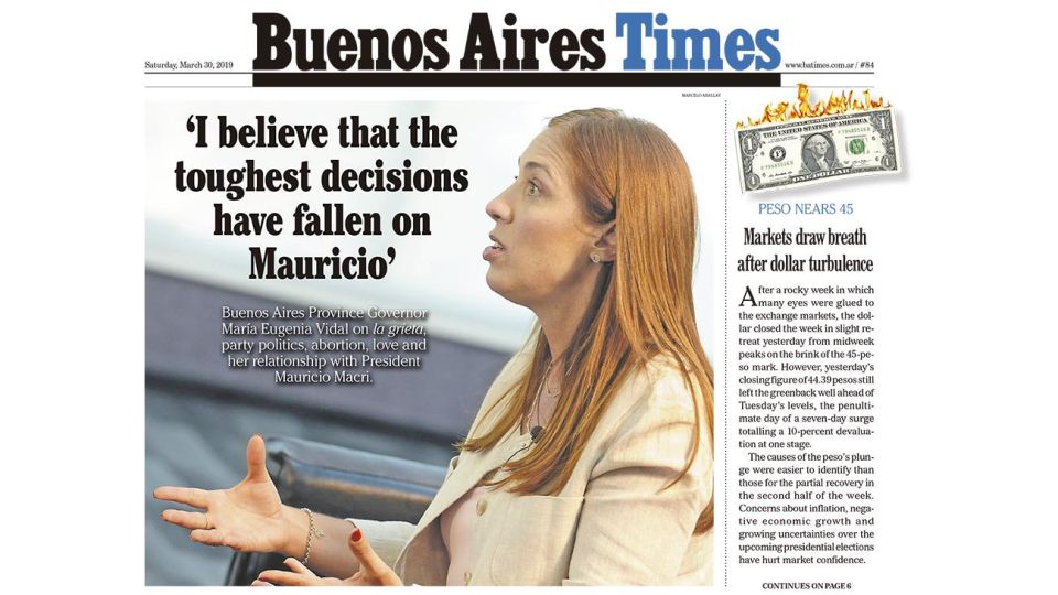 Tapa del BA times