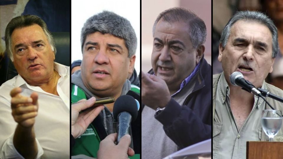 Luis Barrionuevo, Pablo Moyano, Héctor Daer y Juan Carlos Schmid