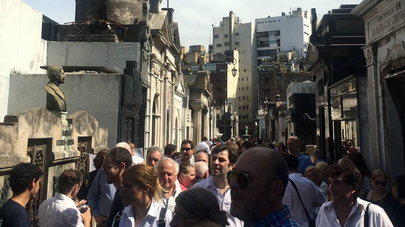 El homenaje a Raúl Alfonsín en Recoleta.