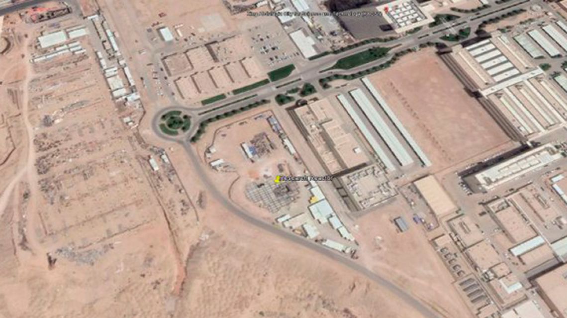 A satellite image taken from Google Earth, identified by the AP and Bloomberg as showing the King Abdulaziz City for Science and Technology, where Saudi Arabia is building its first nuclear reactor with the help of Argentine state-owned firm INVAP.