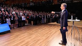 Mauricio Macri en la última reunión de gabinete ampliado