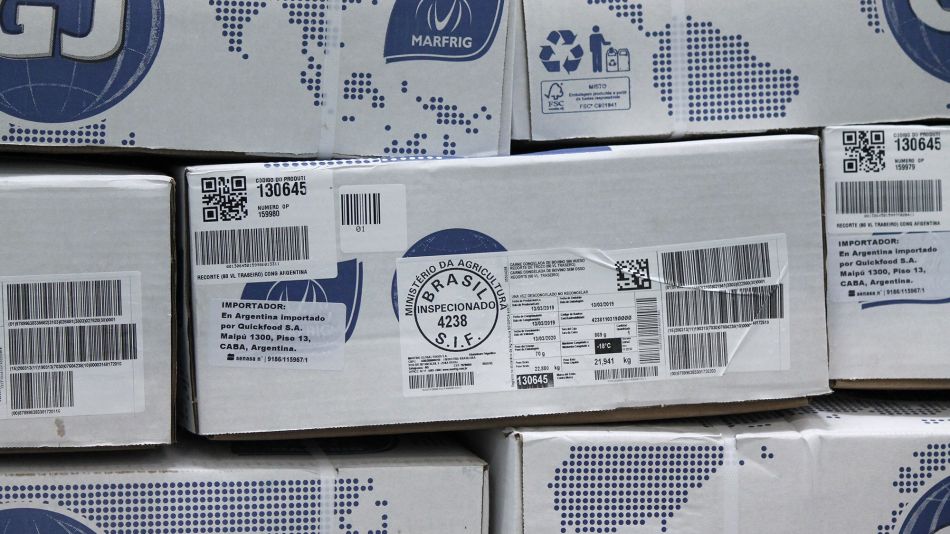 Brazilian beef at the San Jorge plant.