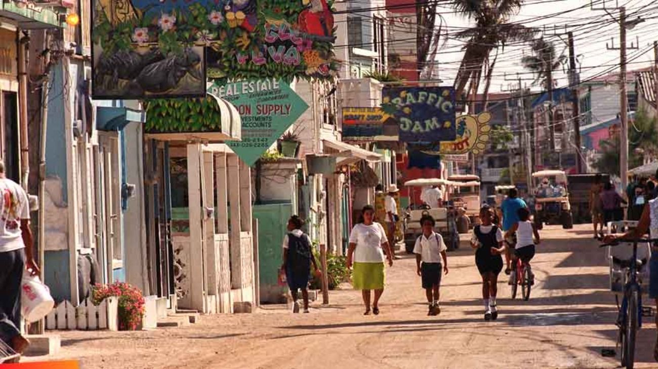 San Pedro, una localidad del Cayo Ambergris, en Belice.