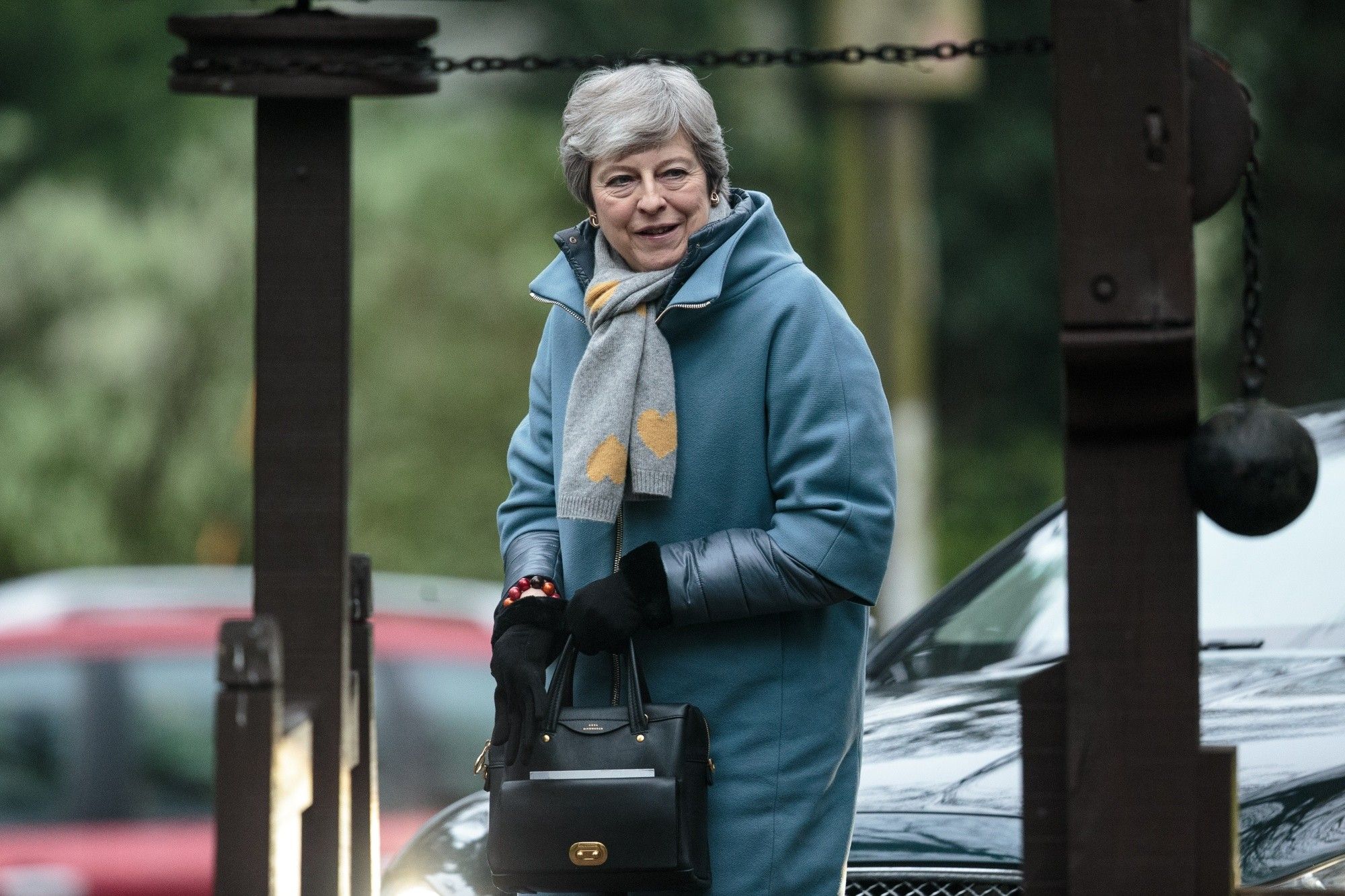 Theresa May Attends Her Local Church