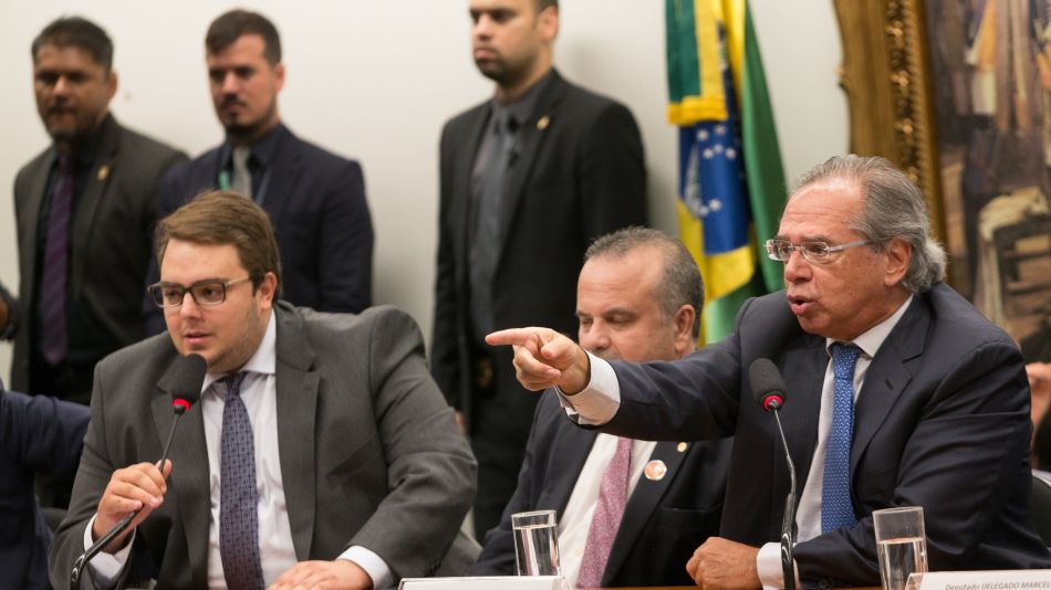 Economy Minister Paulo Guedes Speaks To Congress Amid Pension Reform Plan Battle