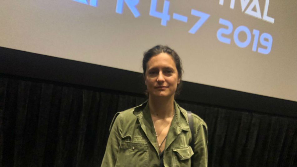 Agustina Macri durante la presentación de su película 'Soledad' en Miami.