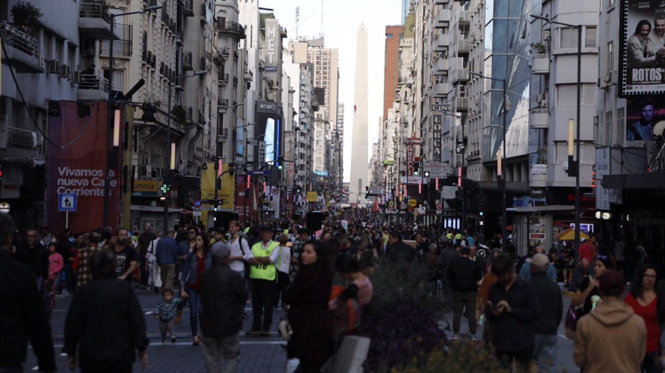 La inauguración de la nueva calle Corrientes.