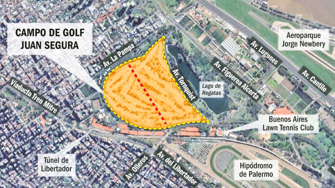 Planean reducir a la mitad el campo de golf público en Palermo Perfil