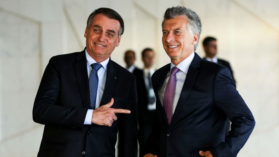 Jair Bolsonaro junto a Mauricio Macri. La popularidad de ambos en la redes sufrió un cambio.