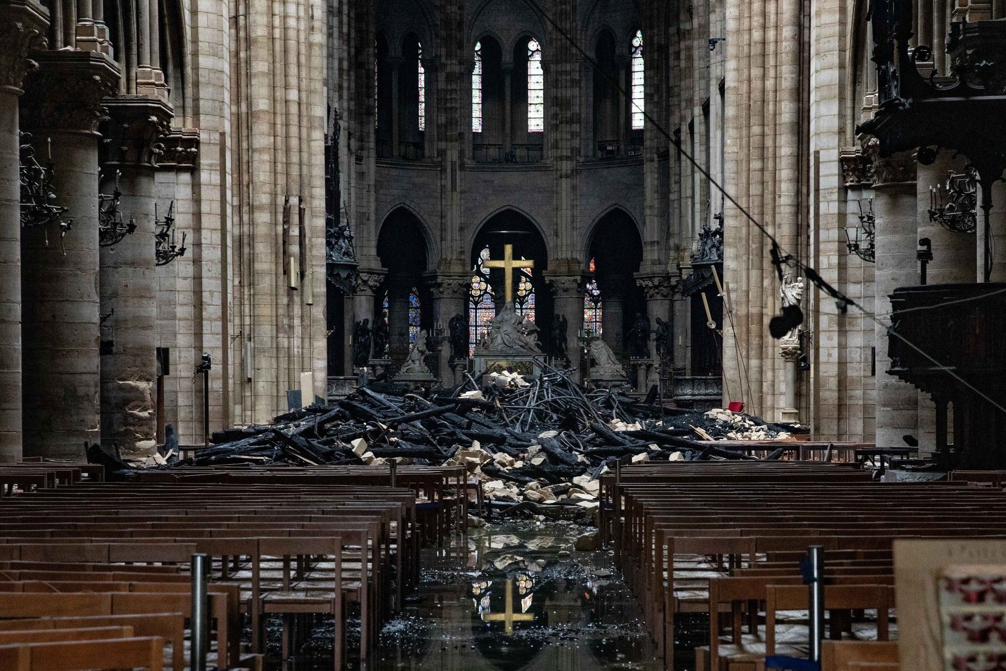 Notre Dame Cathedral’s Stability Assessed After Fire Rips Through Monument