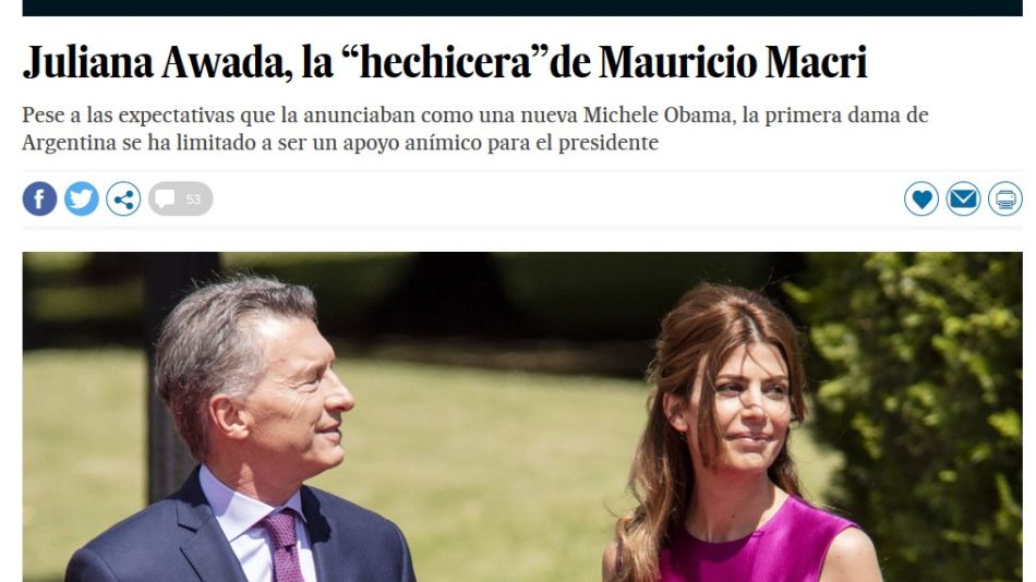 Awada, la Michelle Obama que no fue