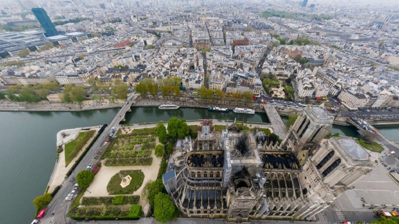 Imágenes tipo gigapixel de las consecuencias por el incendio en Notre Dame.