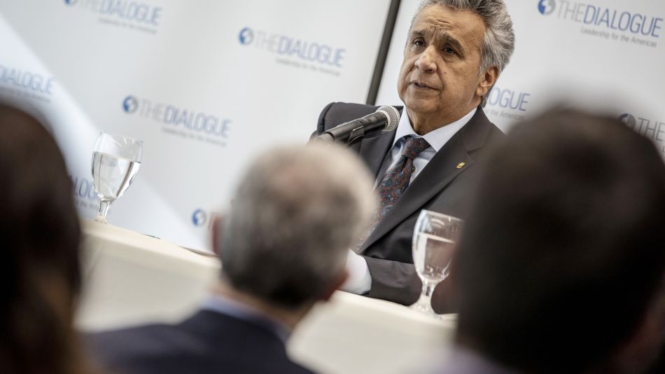 Ecuador President Lenin Moreno Speaks At Inter-American Dialogue