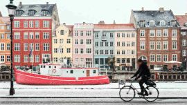 En Copenhague el 80% de los ciclistas utilizan la bicicleta aún en invierno.