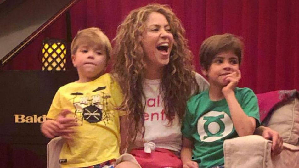 Shakira y sus hijos en Miami.