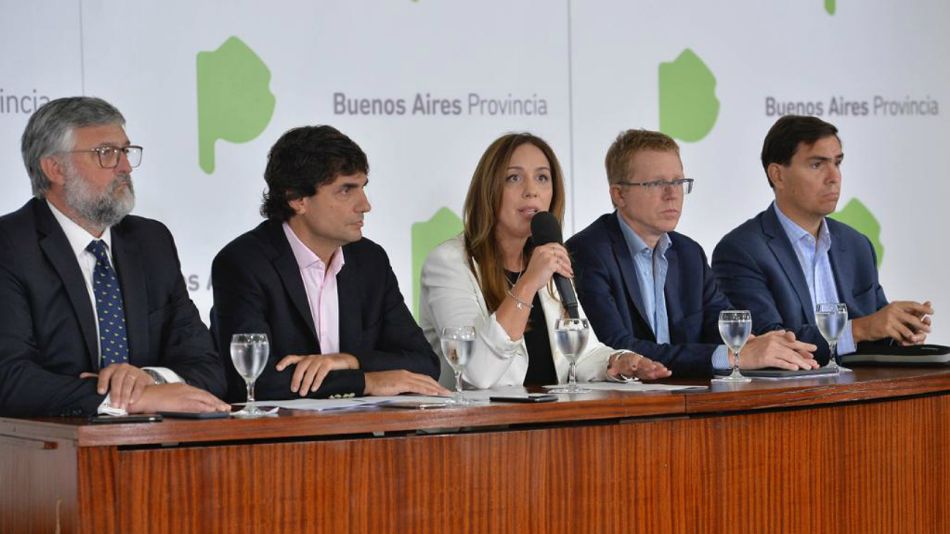 María Eugenia Vidal, durante la conferencia de prensa.