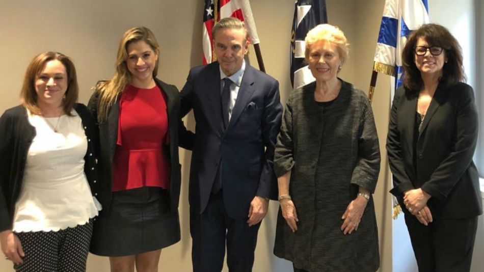Miguel Ángel Pichetto en la sede del Congreso Mundial Judío, en su viaje a Estados Unidos