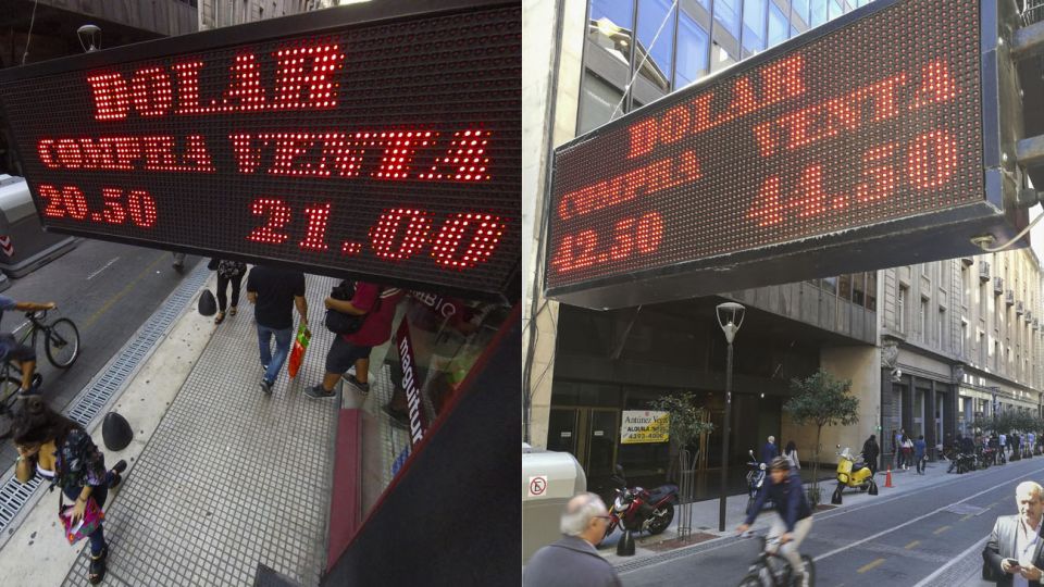 El 25 de abril de 2018, el dólar rondaba los 21 pesos. Pasaron cosas: un año después se vende a más del doble, casi $45.