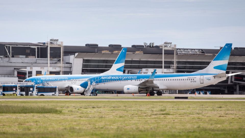 La empresa de bandera Aerolíneas Argentinas.