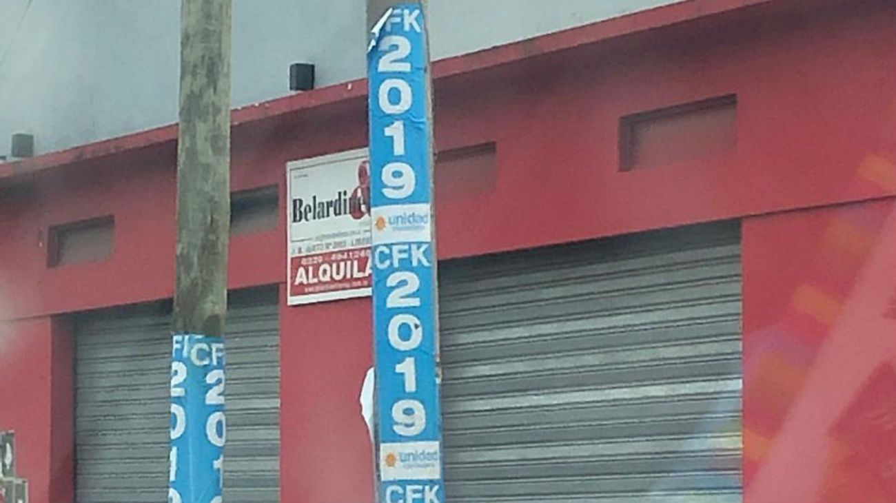 Los afiches de Cristina se instalaron este fin de semana